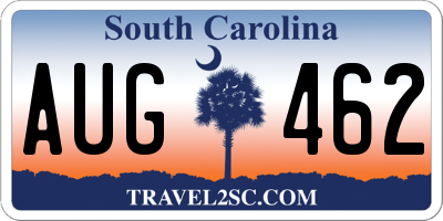 SC license plate AUG462