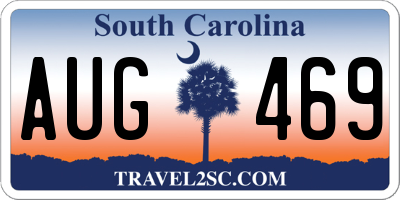 SC license plate AUG469