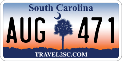 SC license plate AUG471