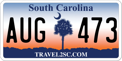 SC license plate AUG473