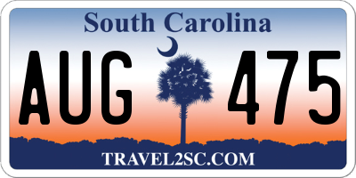 SC license plate AUG475
