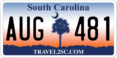SC license plate AUG481