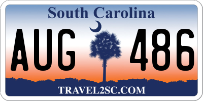 SC license plate AUG486