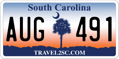 SC license plate AUG491