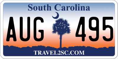 SC license plate AUG495