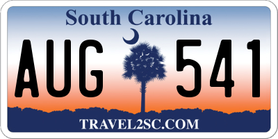 SC license plate AUG541