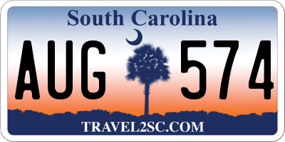 SC license plate AUG574