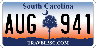 SC license plate AUG941