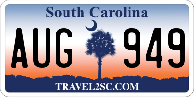 SC license plate AUG949