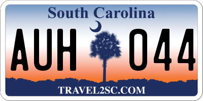 SC license plate AUH044