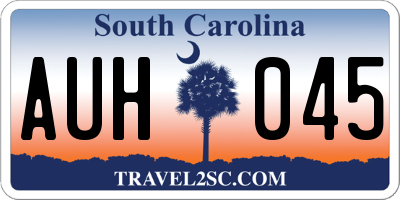 SC license plate AUH045
