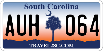 SC license plate AUH064