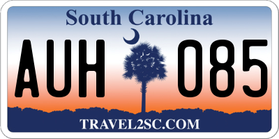 SC license plate AUH085