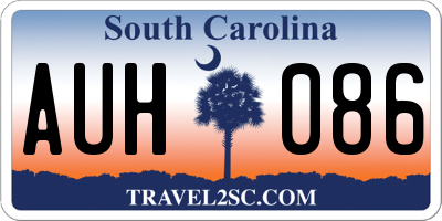 SC license plate AUH086