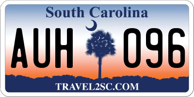 SC license plate AUH096