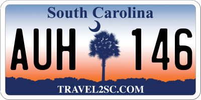 SC license plate AUH146