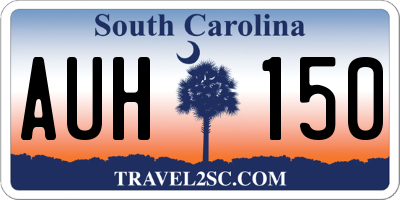 SC license plate AUH150