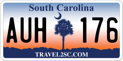 SC license plate AUH176
