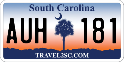 SC license plate AUH181