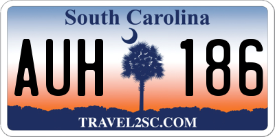SC license plate AUH186