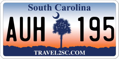 SC license plate AUH195