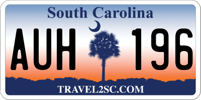 SC license plate AUH196