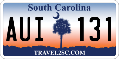 SC license plate AUI131