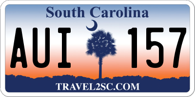 SC license plate AUI157