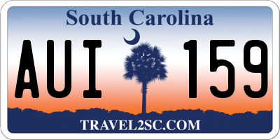SC license plate AUI159