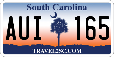 SC license plate AUI165