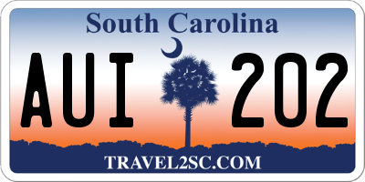 SC license plate AUI202