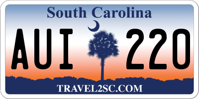 SC license plate AUI220