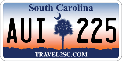 SC license plate AUI225
