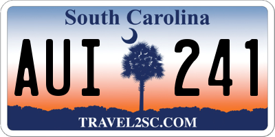 SC license plate AUI241