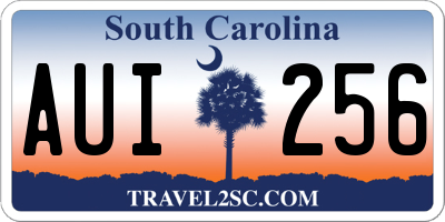 SC license plate AUI256