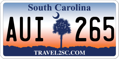 SC license plate AUI265