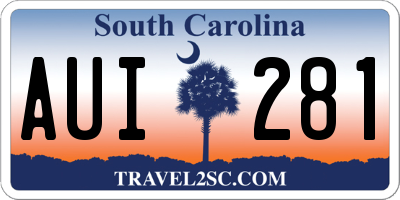 SC license plate AUI281