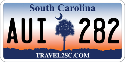 SC license plate AUI282