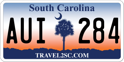 SC license plate AUI284
