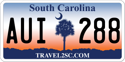 SC license plate AUI288