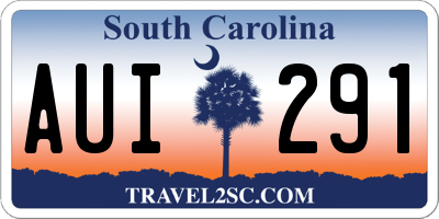 SC license plate AUI291
