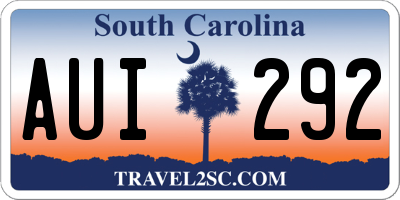 SC license plate AUI292