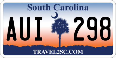 SC license plate AUI298