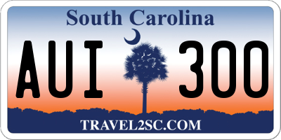 SC license plate AUI300