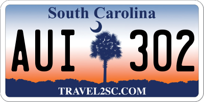 SC license plate AUI302