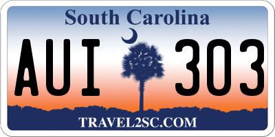 SC license plate AUI303