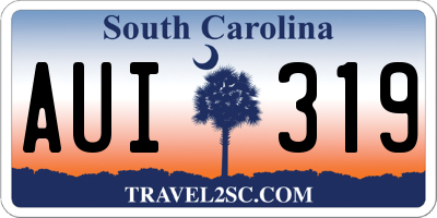 SC license plate AUI319