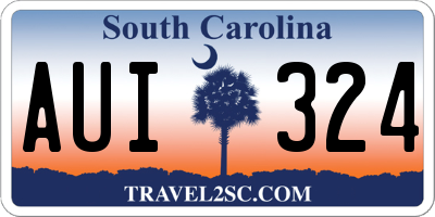 SC license plate AUI324