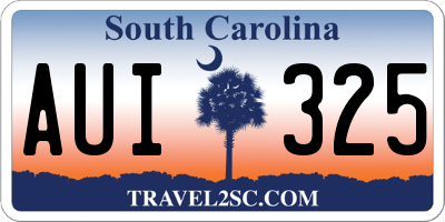 SC license plate AUI325