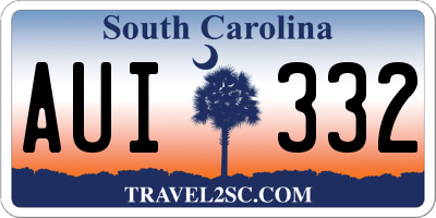 SC license plate AUI332